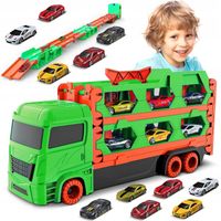 CIĘŻARÓWKA TIR ROZKŁADANA AUTO AUTKA LAWETA TOR SAMOCHODOWY 7W1 DUŻA 1.65M