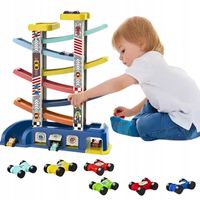 Tor Samochodowy Zjeżdżalnia Dla Autek Garaż Wielopoziomowy + Gra w Autka