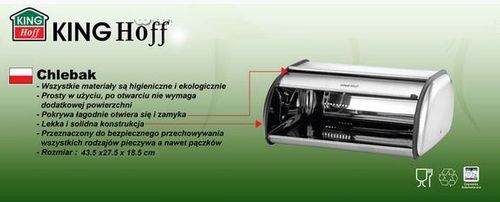 Chlebak  Stalowy Kinghoff Połysk [Kh-3201D] na Arena.pl