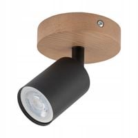 Lampa sufitowa czarny, dąb nad łóżko do sypialni salonu pokoju TOP WOOD