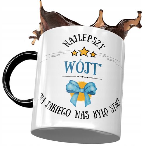 Kubek Czarny Dla Wójta Najlepszy Wójt Na Prezent Z Nadrukiem Ze Zdjęciem na Arena.pl