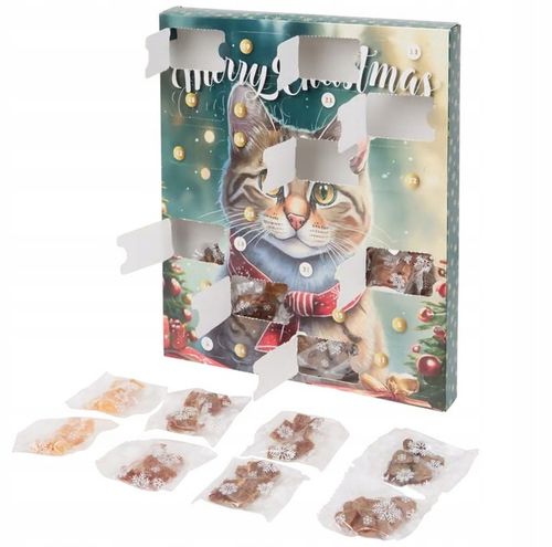 KALENDARZ ADWENTOWY 2024 DLA KOTA ZESTAW NA PREZENT PRZYSMAKI 24 DNI ŚWIĘTA na Arena.pl