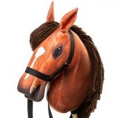 Koń na kiju - Hobby Horse Skippi A3 - Bursztyn / Brązowy - wykonany ręcznie