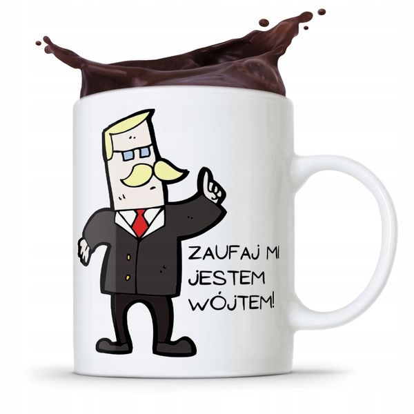 Dla Wójta Kubek Na Prezent Zaufaj Mi! Z Nadrukiem Ze Zdjęciem zdjęcie 1