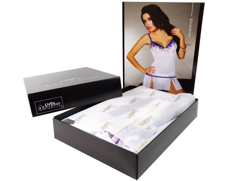 Biała koszulka nocna i stringi bielizna damska L zdjęcie 4