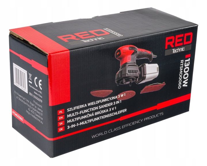 SZLIFIERKA MIMOŚRODOWA OSCYLACYJNA 125mm 1300W 3W1 3 PADY REGULACJA 6 x PAP zdjęcie 6