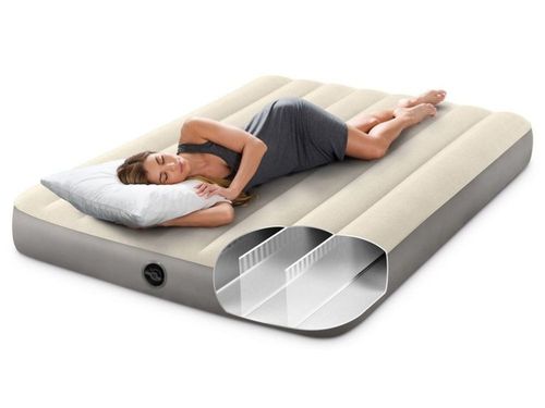 Materac Dmuchany Dwuosobowy Welurowy Łóżko Intex z Pompką MODEL 2024 na Arena.pl
