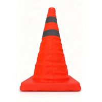 Składany pachołek ostrzegawczy 45 cm odblaskowy drogowy parkingowy
