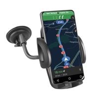 uchwyt samochodowy na smartfona do 6.8'' na szybę - czarny