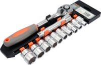 STHOR ZESTAW GRZECHOTKA 1/2 45T PRZEDŁUŻKA NASADKI 10 SZTUK CLIP 58633