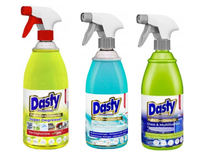 Dasty Zestaw Chemii Domowej Kuchnia 1L Łazienka 0,75L Szyby I Lustra 0,75L