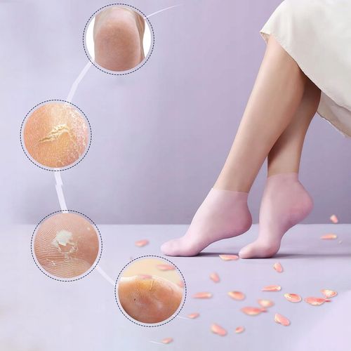 Silikonowe skarpetki na spękane pięty regenerujące pięty do zabiegów 2 par na Arena.pl