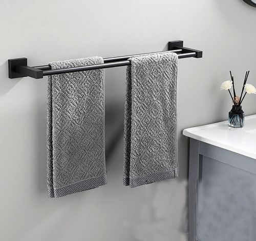 Wieszak Ścienny Łazienkowy Na Ręczniki Czarny 40Cm na Arena.pl