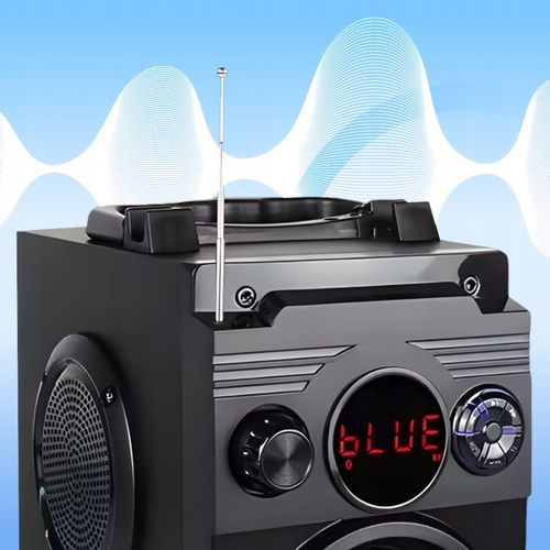 GŁOŚNIK BEZPRZEWODOWY BLUETOOTH PRZENOŚNY 800W MOBILNY Z RADIEM FM USB na Arena.pl
