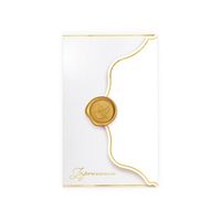 Zaproszenia na Komunię Święta IHS biało-złote zaproszenie komunijne 6 szt