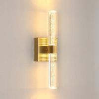 KINKIET LAMPA LED ŚCIENNY ZŁOTY KRYSZTAŁY NOWOCZESNY W KORYTARZ 12W 3000K