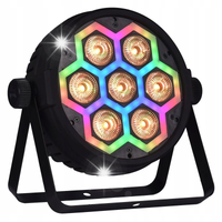 REFLEKTOR SCENICZNY LED PAR OŚWIETLACZ EFEKT NEONU TĘCZY LIGHT4ME 7x12 LED