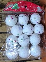 bombki 12szt.  BIAŁE  w worku