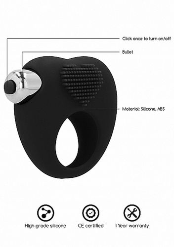 aubin vibrating cockring - black na Arena.pl