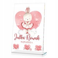 STATUETKA metryczka dla dziecka PREZENT nadruk