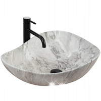 Umywalka Ceramiczna Nablatowa DORA STONE Imitacja Kamienia - REA