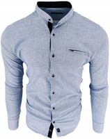 KOSZULA MĘSKA STÓJKA BŁĘKITNA SIGN 07 XL