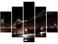 105CM 150CM OBRAZ 5 ELEM BROOKLYN BRIDGE MITH17 DRUK