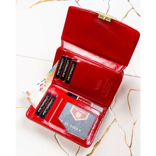 modny, kolorowy portfel damski ze skóry ekologicznej w kwiaty - peterson na Arena.pl