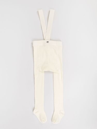 Rajstopy dziewczęce bawełniane z szelkami ecru 80-86 YOCLUB na Arena.pl