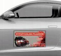 MAGNES na samochód auto MATA MAGNETYCZNA REKLAMA 30x60 CM WYPOŻYCZALNIA AUT