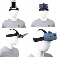 Opaska na głowę kask Uchwyt 2w1 do telefonu, kamer sportowych GoPro Hero, D