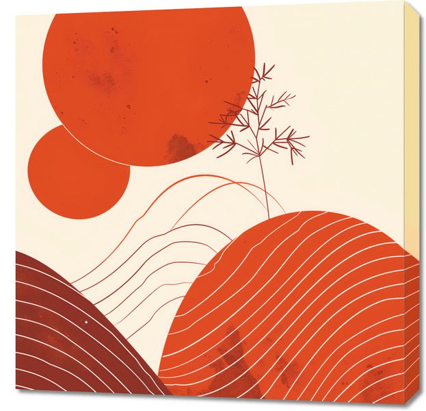 Obraz 70x70cm Ciepło Czerwieni zdjęcie 1