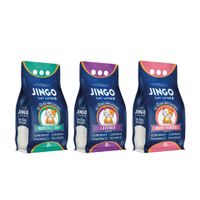 Żwirek bentonitowy dla kota Jingo 3x5l Mix zapachów (lawenda, puder, mydło)
