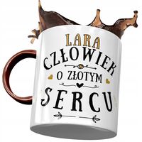Kubek Bordowy Dla Lary Żony Koleżanki Na Prezent Z Nadrukiem Ze Zdjęciem