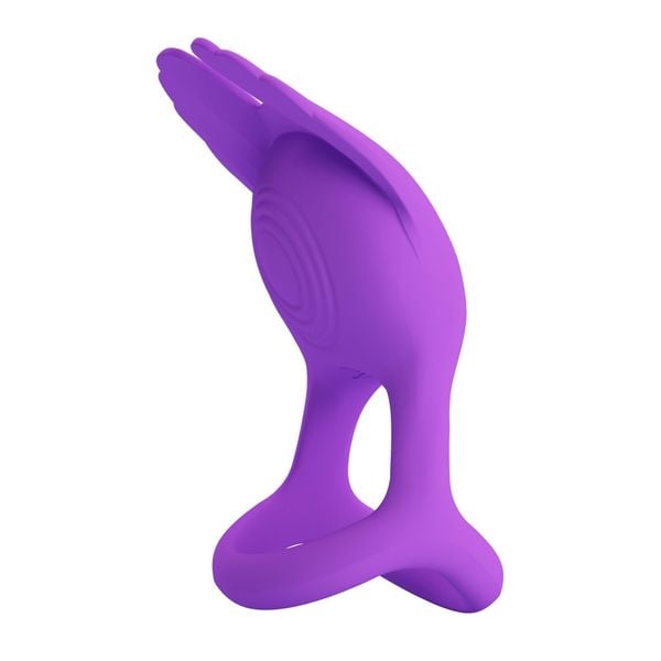 PRETTY LOVE - VIBRANT PENIS RING SILAS Black, 7 vibration functions zdjęcie 4
