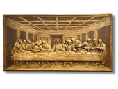 Płaskorzeźba drewniana Ostatnia Wieczerza do powieszenia na ścianie prezent