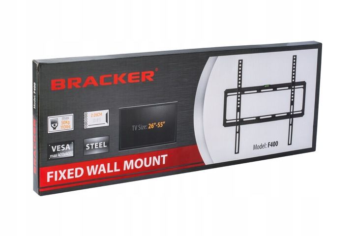 BRACKER F400 UCHWYT ŚCIENNY WIESZAK TV 26'- 55' zdjęcie 3