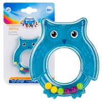 CANPOL Grzechotka dla niemowląt sowa niebieska