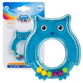 CANPOL Grzechotka dla niemowląt sowa niebieska