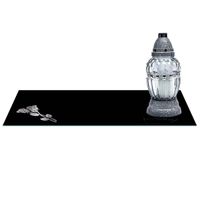 SZKLANA PODSTAWKA POD ZNICZE z dedykacją 60x20cm róża 567c