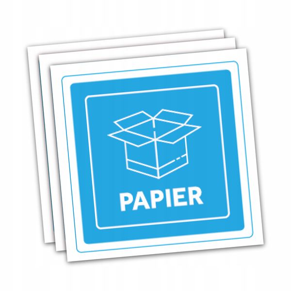 Naklejka segregacyjna PAPIER zdjęcie 1