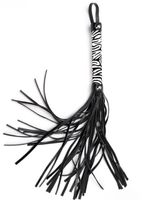white small leopard flogger