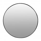 OKRĄGŁE LUSTRO 80CM NOWOCZESNE CZARNA RAMA ALUMINIUM
