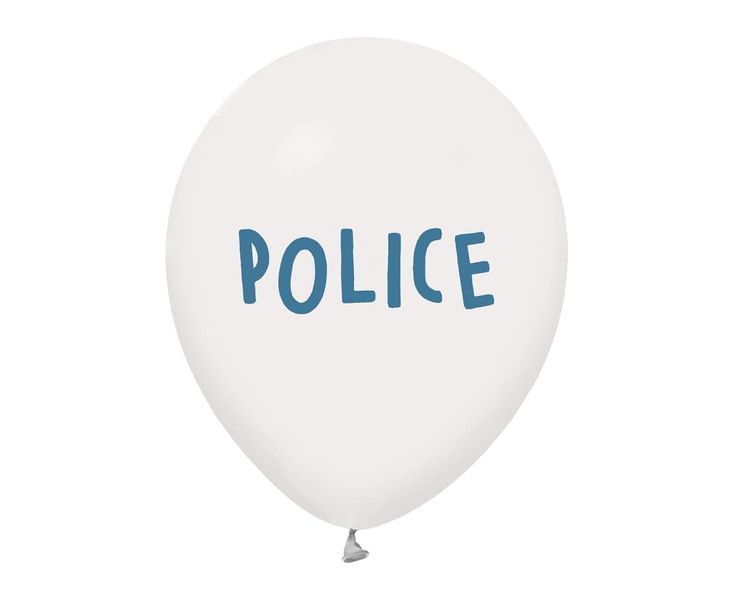 Balony lateksowe Policja, 5 szt. zdjęcie 3