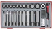 TENGTOOLS ZESTAW NASADEK I GROTÓW 6-KĄTNYCH 1/2''