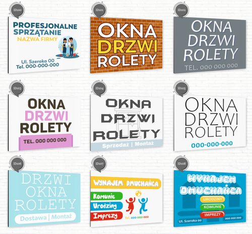 nadruk UV TABLICZKA reklamowa szyld SPRZEDAŻ KRUSZYW DIBOND 40x30 cm na Arena.pl