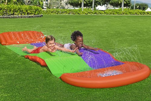 Ślizg Wodny Splashcoaster Dla 2 Dzieci 3+ Bestway Tor 488Cm + Spryskiwacze na Arena.pl