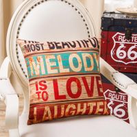 Poszewka na poduszkę z napisami Melody Love 45x45cm