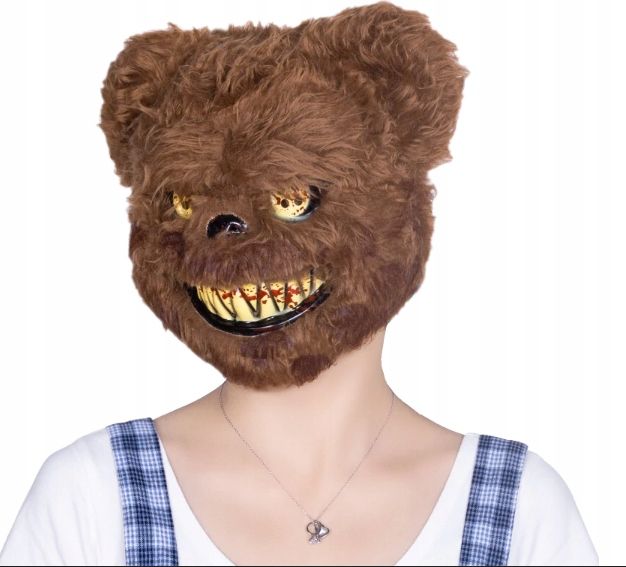 MASKA MIŚ MORDERCA STRASZNY MIŚ PUSZYSTY HALLOWEEN zdjęcie 3