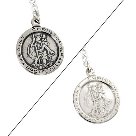 SREBRNY BRELOCZEK ŚW. KRZYSZTOF PRÓBA SREBRA 925 GRAWER GRATIS zdjęcie 2